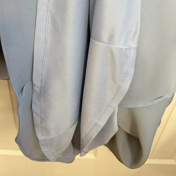 MAC DUGGAL Powder Blue High Neck Rhinestone Embellished Crepe Gown (Style 50038) - Picture 8 of 14